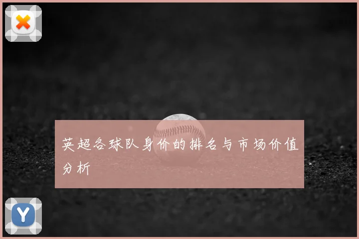 英超各球队身价的排名与市场价值分析